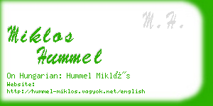 miklos hummel business card